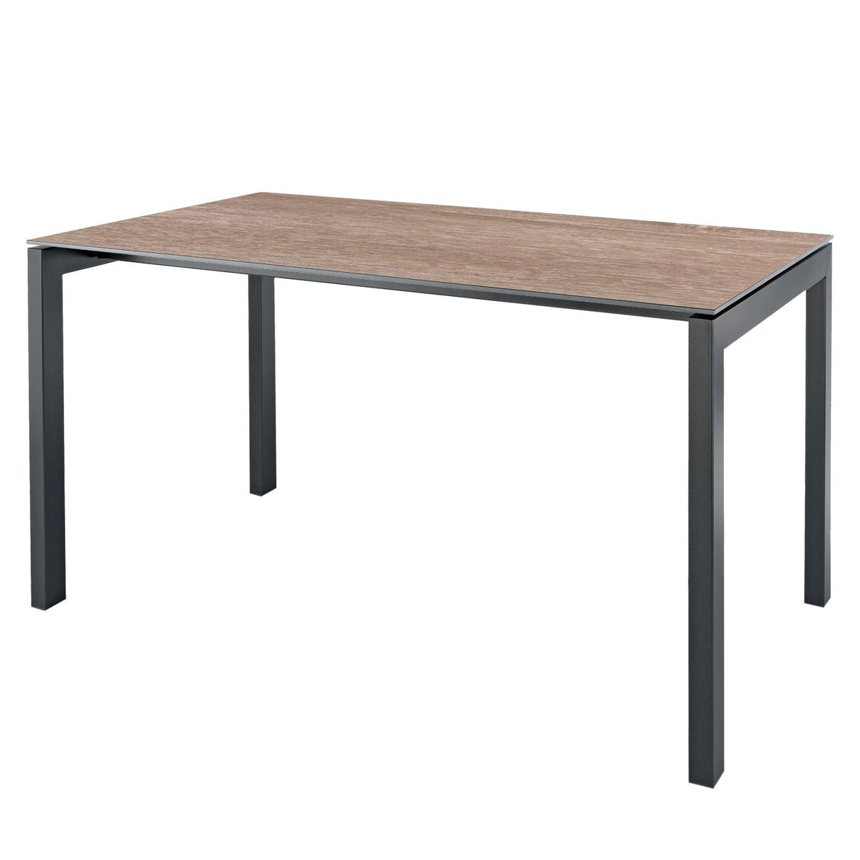 Schaffner Luzern table repas 220x100cm Anthracite 77 Déco Chêne de 