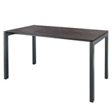 Schaffner Luzern table repas 220x100cm Anthracite 77 Déco Cooperfield dc 