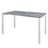 Schaffner Luzern table repas 220x100cm Blanc 90 Déco Béton dd 