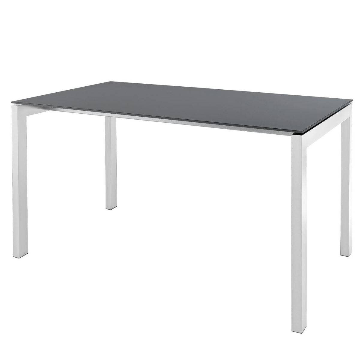 Schaffner Luzern table repas 220x100cm Blanc 90 Graphite 73 