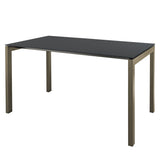 Schaffner Luzern table repas 220x100cm Champagne 85 Anthracite 77 