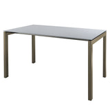 Schaffner Luzern table repas 220x100cm Champagne 85 Gris Argent 78 