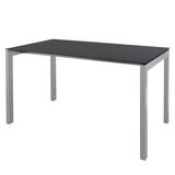 Schaffner Luzern table repas 220x100cm Gris argent 78 Anthracite 77 