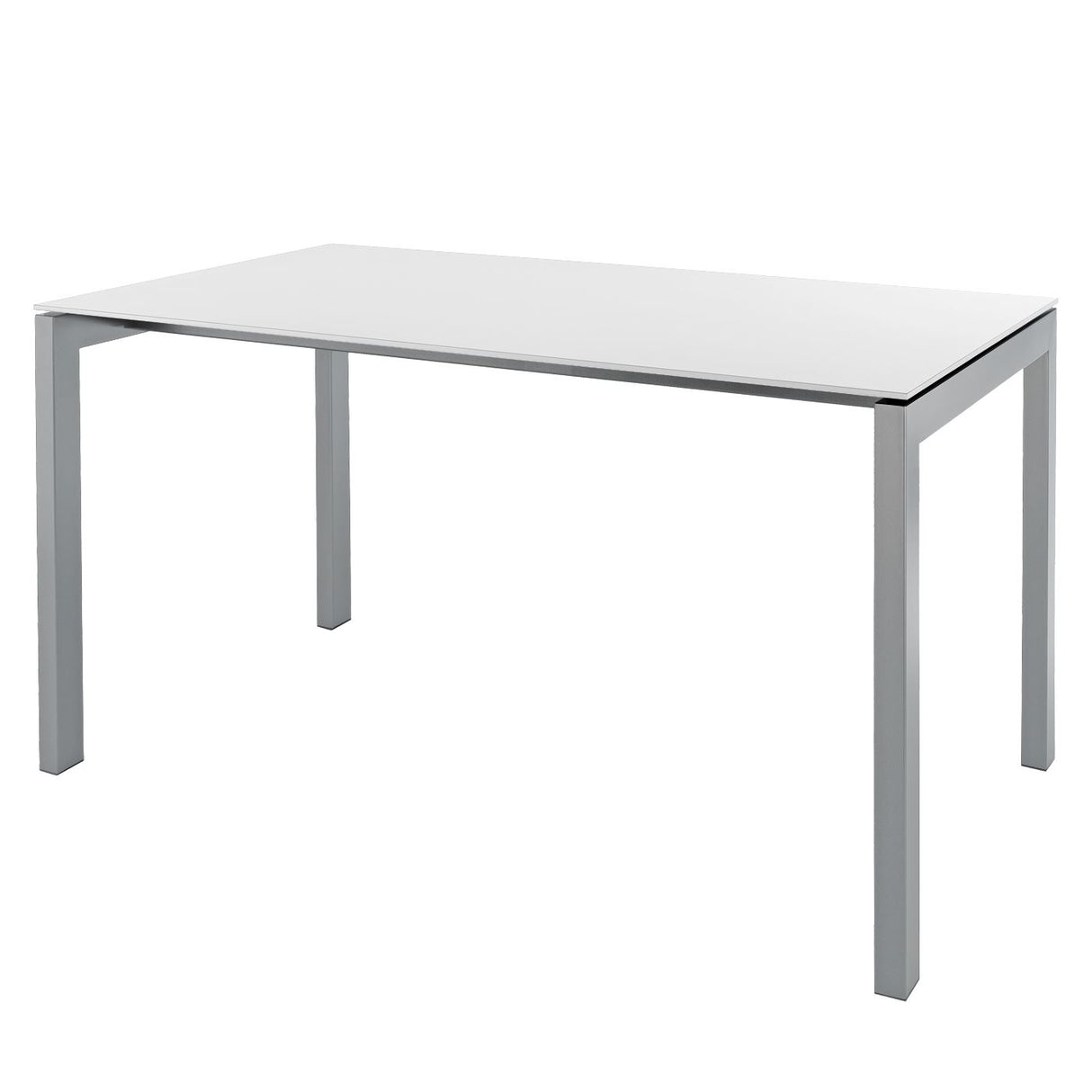 Schaffner Luzern table repas 220x100cm Gris argent 78 Blanc 90 