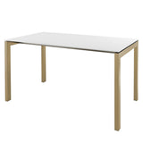 Schaffner Luzern table repas 220x100cm Marron Pastel 83 Blanc 90 