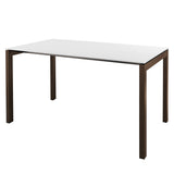 Schaffner Luzern table repas 220x100cm Moka 88 Blanc 90 