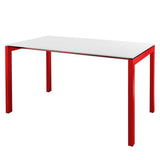 Schaffner Luzern table repas 220x100cm Rouge 30 Blanc 90 