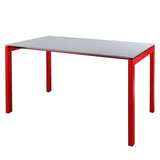 Schaffner Luzern table repas 220x100cm Rouge 30 Gris Argent 78 