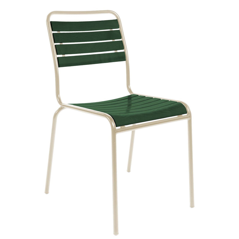 Schaffner Rigi chaise à lattes Sable Pastel 15 Vert Sapin 66 