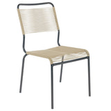 Schaffner Rigi chaise Spaghetti Antracite 77 Sable pastel 15 