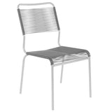 Schaffner Rigi chaise Spaghetti Blanc 90 Gris Argent 78 