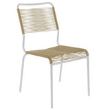 Schaffner Rigi chaise Spaghetti Blanc 90 Marron pastel 83 