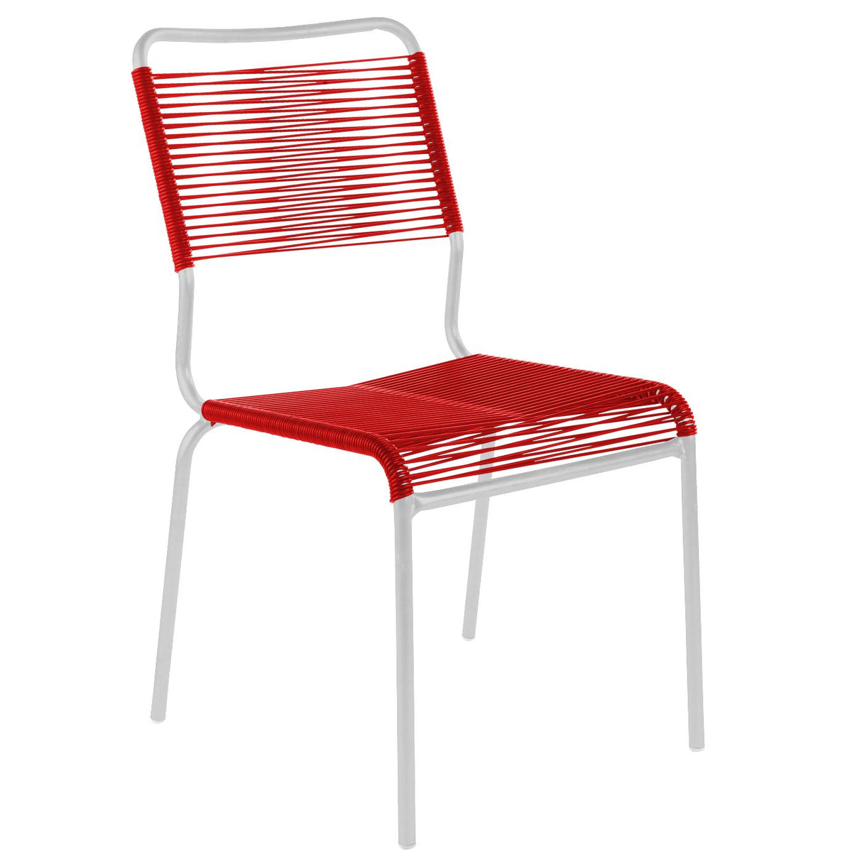 Schaffner Rigi chaise Spaghetti Blanc 90 Rouge 30 