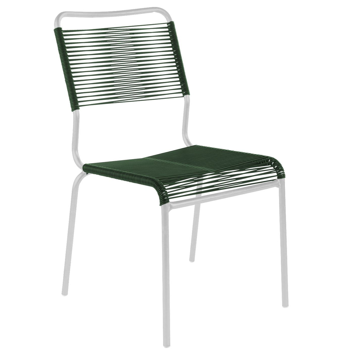 Schaffner Rigi chaise Spaghetti Blanc 90 Vert sapin 66 