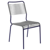 Schaffner Rigi chaise Spaghetti Bleu 53 Gris Argent 78 