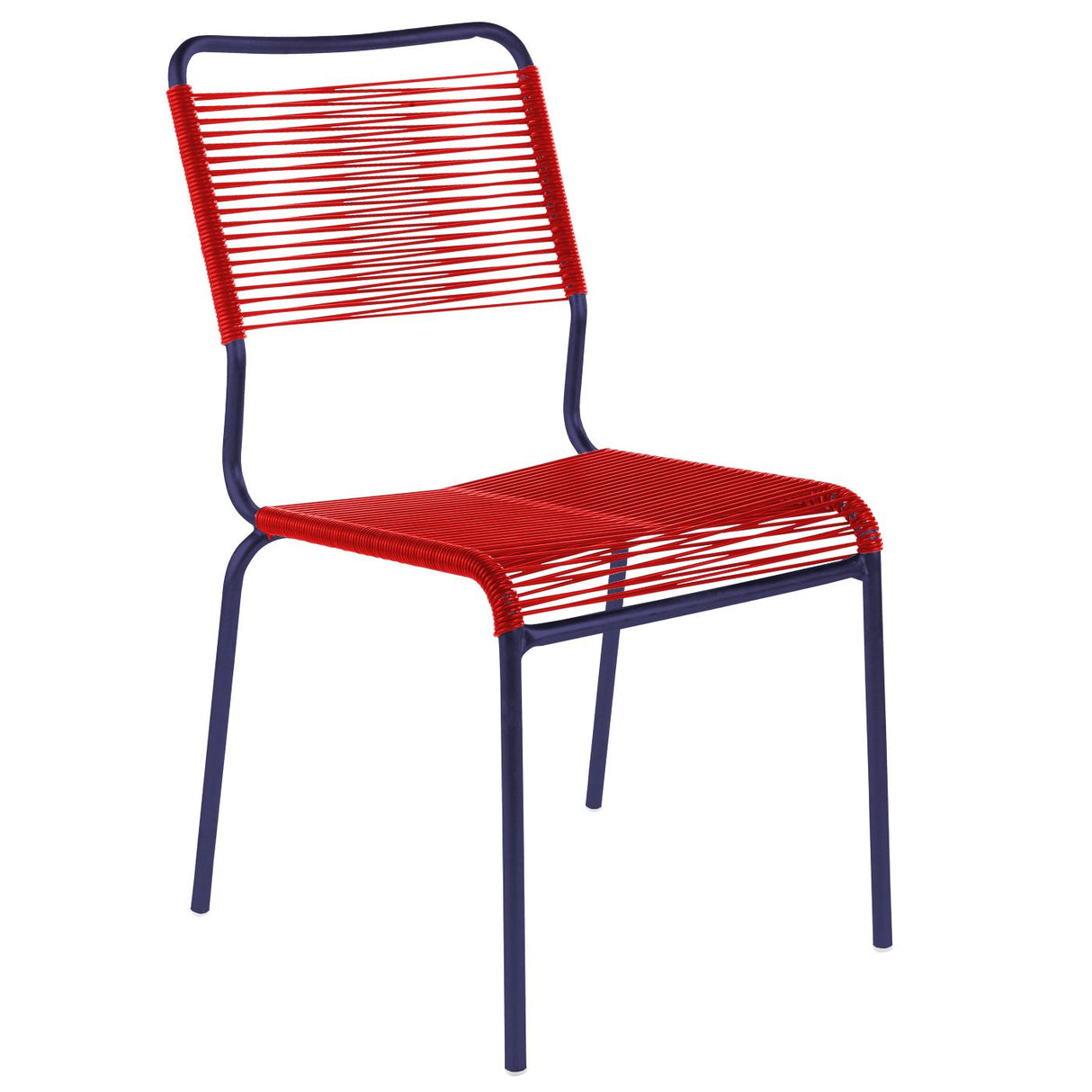 Schaffner Rigi chaise Spaghetti Bleu 53 Rouge 30 