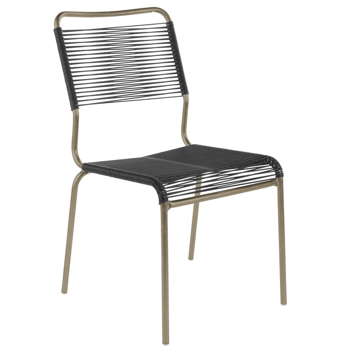 Schaffner Rigi chaise Spaghetti Champagne 85 Anthracite 77 