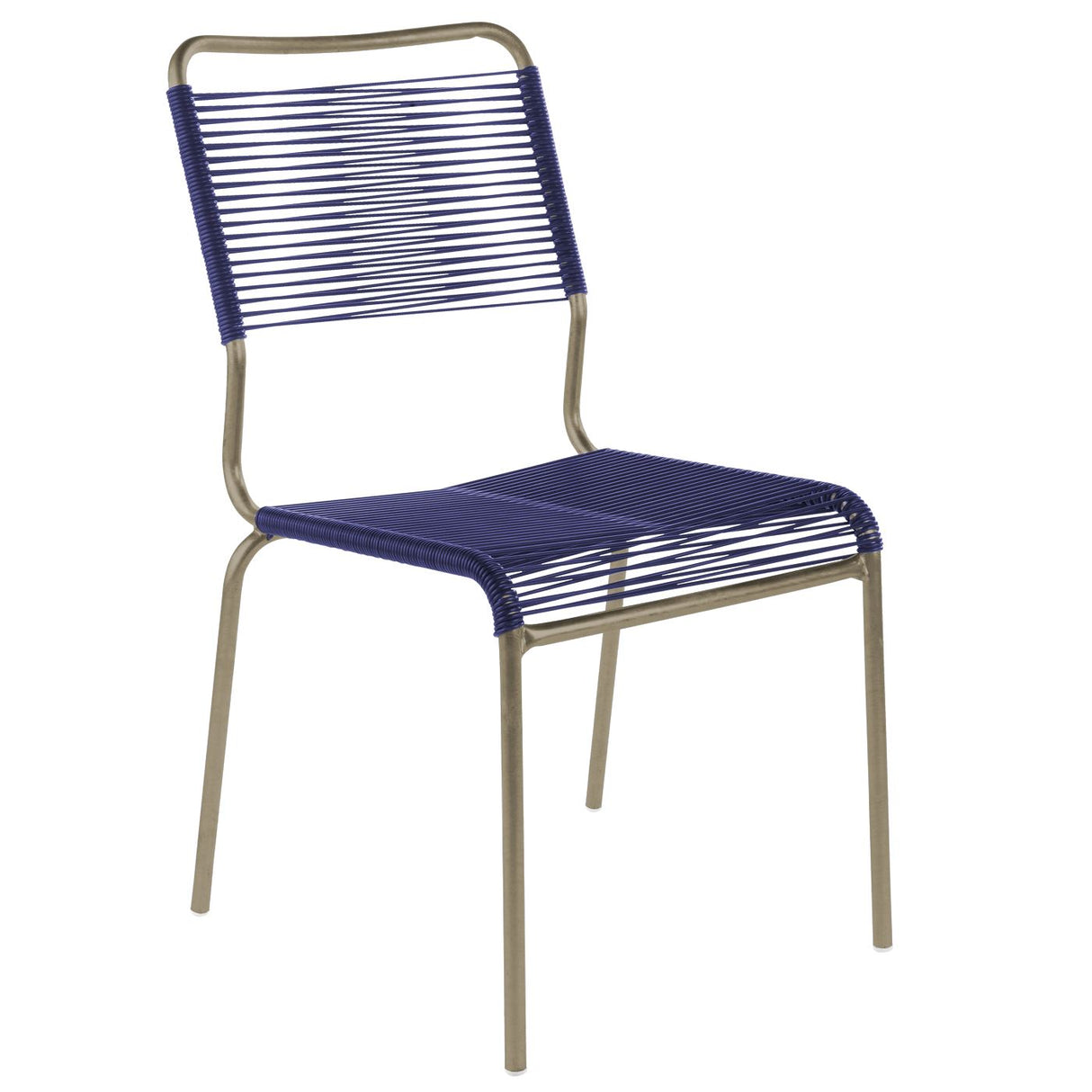 Schaffner Rigi chaise Spaghetti Champagne 85 Bleu 53 