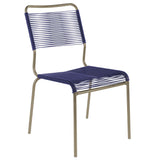 Schaffner Rigi chaise Spaghetti Champagne 85 Bleu 53 