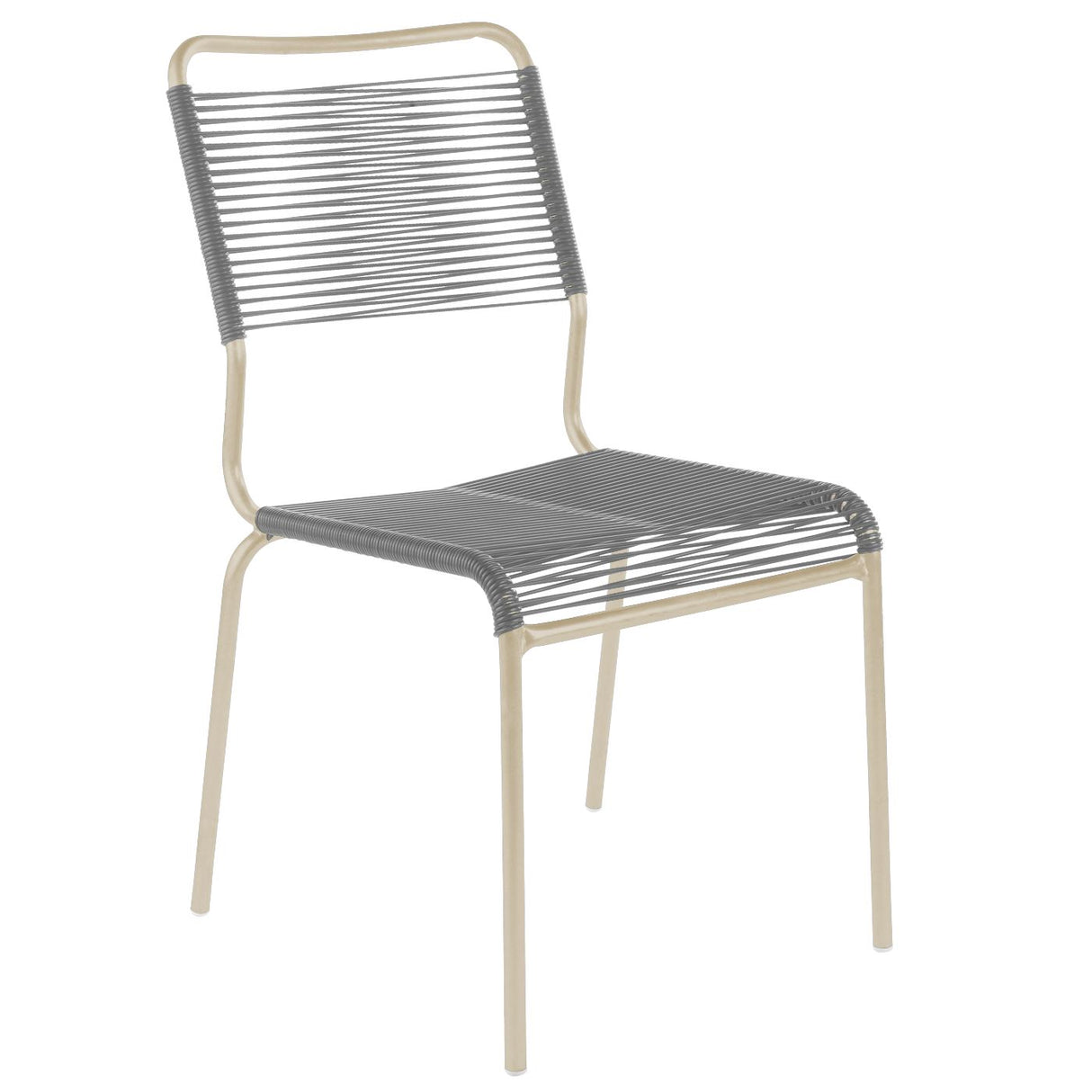 Schaffner Rigi chaise Spaghetti Sable Pastel 15 Gris Argent 78 