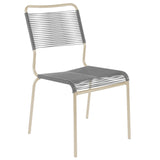 Schaffner Rigi chaise Spaghetti Sable Pastel 15 Gris Argent 78 