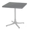 Schaffner Schaffhausen Table repas rabattable 80x80cm Blanc 90 Gris Argent 78 