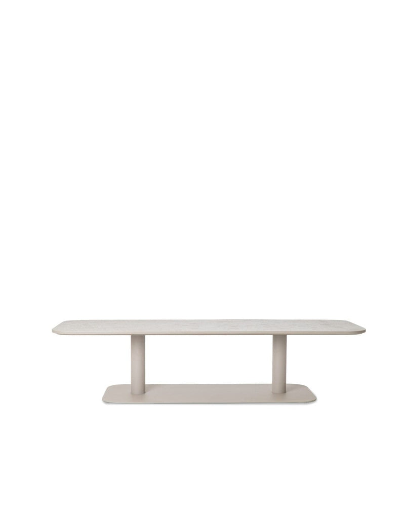 Vincent Sheppard Kodo Table basse 129x45cm Structure Dune white + Plateau Shards 